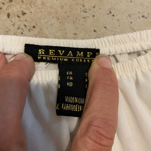 💚 REVAMPED Premium Collection White Off-the-Shoulder Blouse - Size Small- NWOT - Picture 5 of 6